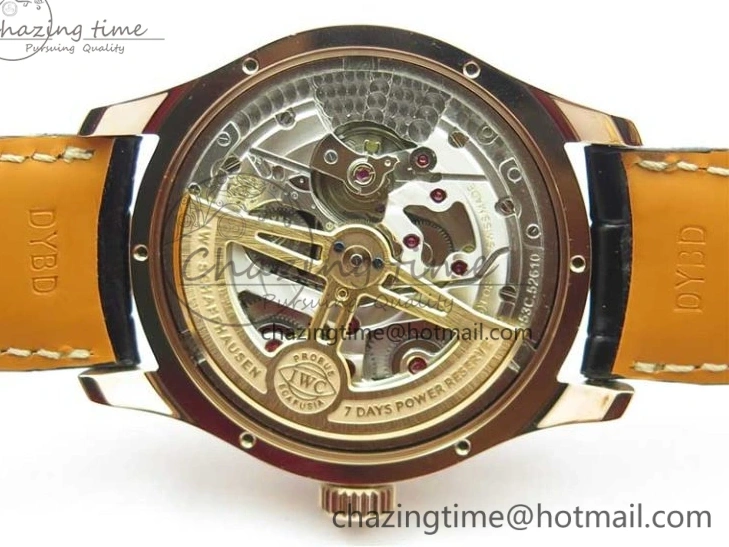 MIROTIME 0223 Premium Portugieser Perpetual Calendar IW503302 RG V9F 1:1 Best Edition Blue Dial on Black Leather Strap A 7098